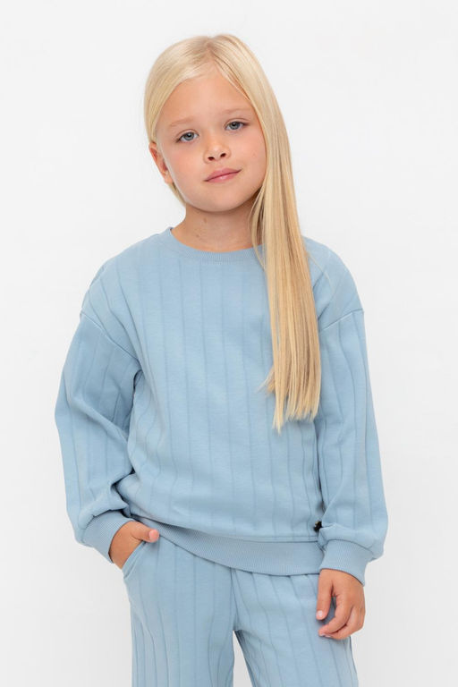 Crockid _ КР 302717/пыльно-синий к557 джемпер (свитшот) для дев