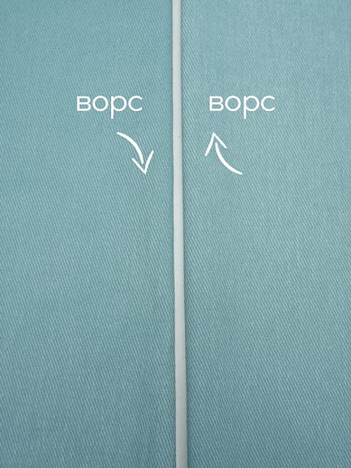 Джинс с ворсом цв.Голубой мох, ш.1.5м, хлопок-100%, 330гр/м.кв - Купава фото 4