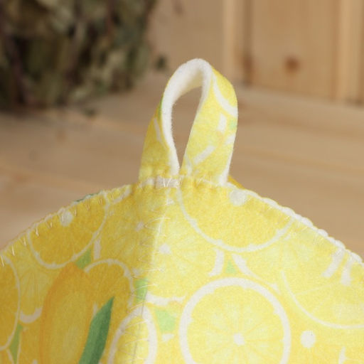 Набор банный принтованный Лимончик (шапка+рукавица+коврик) - Simaland фото 4