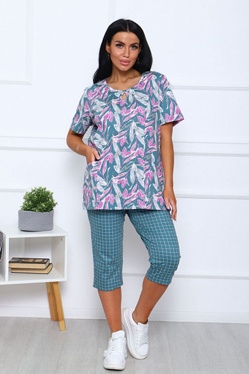 Костюм с бриджами (00990, зеленый) - Плиона фото 3