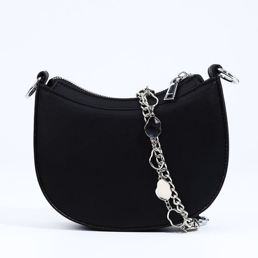 Сумка-багет на молнии, цвет чёрный - Simaland фото 4