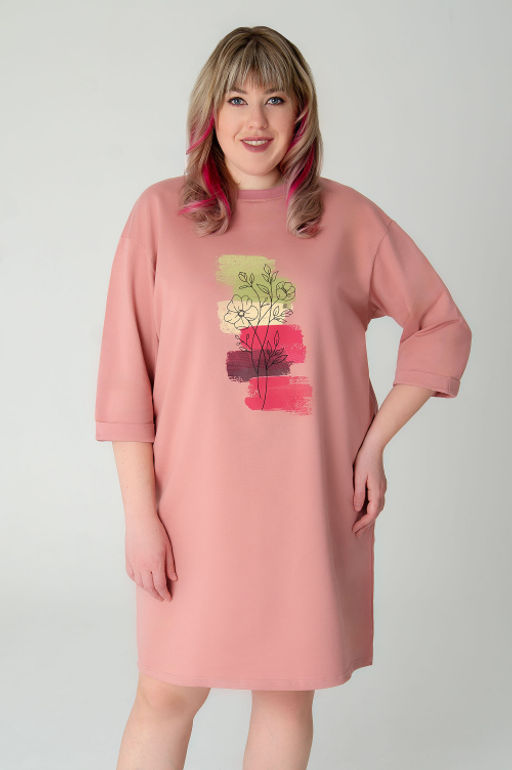 Арт. 8301 Платье 50-58 5 (шт) Цвет:пудра - Калинка фото 2
