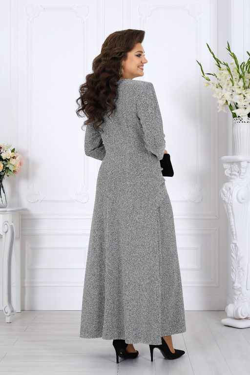 Платье Ninele 6077 серебро  фото 4