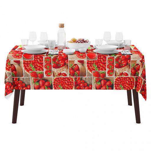 "Урожай" Скатерть 150х145см, длина стола до 110см, на 4 персоны, хлопок "Премиум" 186г/м2, "Домашняя мода" (Россия)