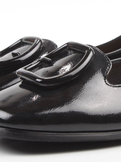 06-DLG03-2 BLACK Туфли женские (натуральная кожа)