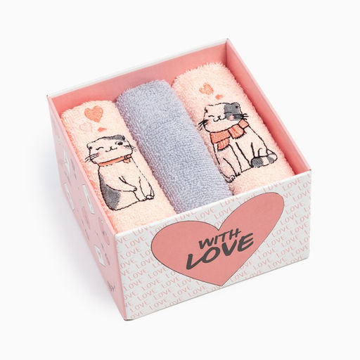 Салфетки махровые Этель. Котики 30?30 см - 3 шт., хлопок 100%  фото 9