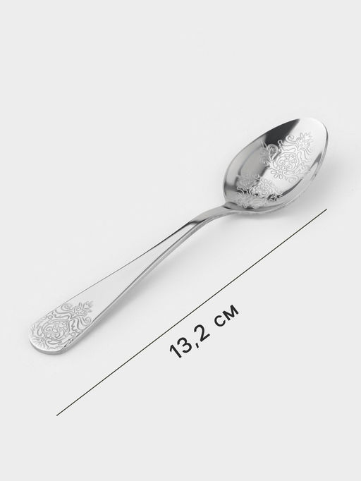 Набор чайных ложек Доляна Эмили, длина 13.2 см, 6 шт., нержавеющая сталь, серебристый  фото 2