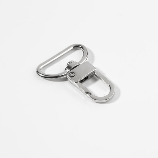 Цена за 2 шт. Карабин металлический, 42×30 мм / 25×2.5 мм, 5 шт., цвет серебряный