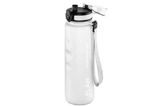 Бутылка для воды 1000 мл 7,8*7,8*28,5 см Style Matte с углубл д/п белая, мотивацион. - Elan gallery фото 7