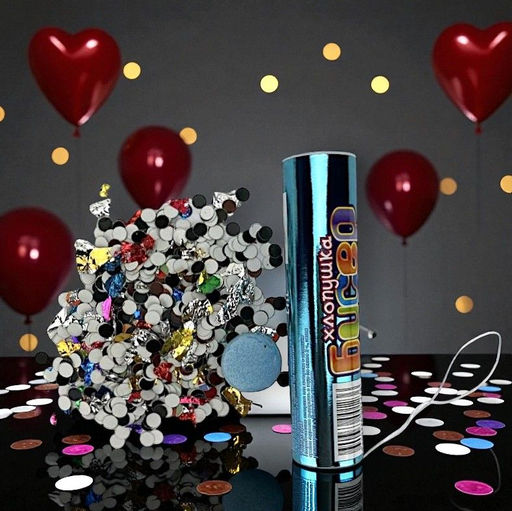 Цена за 6 шт.. Хлопушка бисер 10см, 6шт/упак - 1000 деталей фото 2