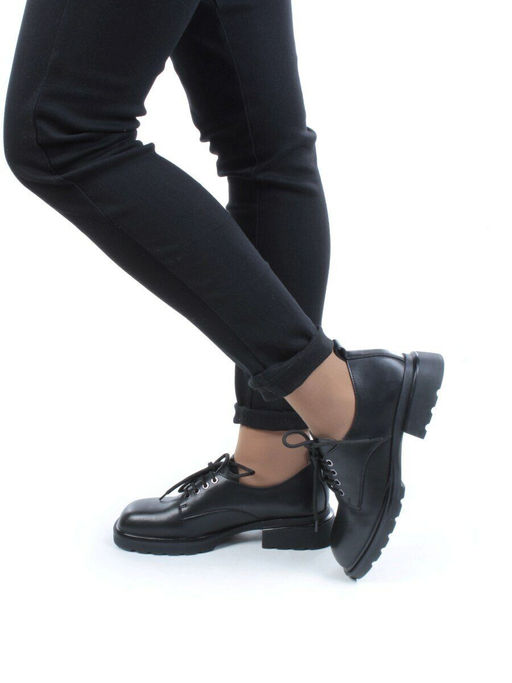 03-PDT112-1 BLACK Полуботинки женские - No name фото 4