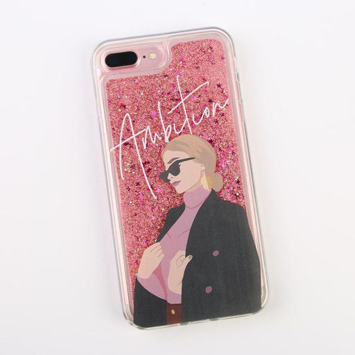 Чехол для телефона iPhone 7,8 PLUS с блёстками внутри Ambition, 7.7 15.8 см