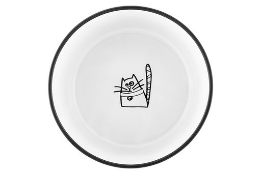 Набор 2 мисок для домашних питомцев 400 мл 13,5*13,5*5 см БЕЗ КОТА ЖИЗНЬ НЕ ТА Жизнь кошек - Elan gallery фото 16