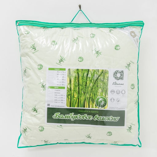 Подушка Адамас Бамбук, размер 50х70 см, бамбуковое волокно, чехол тик  фото 4