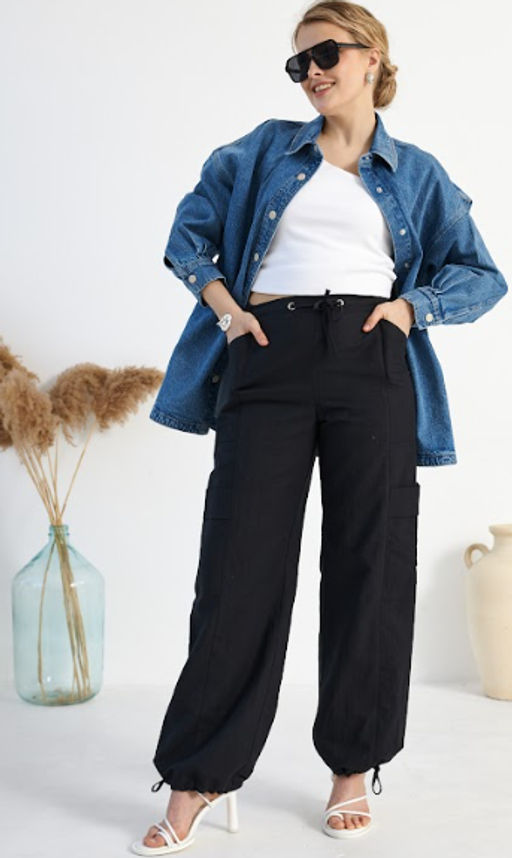 Льняные карго-брюки