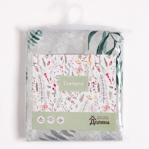 Скатерть Доляна Tropics, 144?220 см, 100% хлопок, 164 г/м?