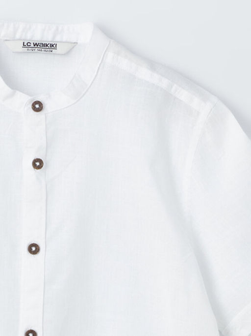 Hakim Yaka Basic K?sa Kollu Erkek ?ocuk G?mlek