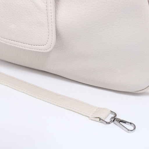 Сумка-мешок на молнии, наружный карман, длинный ремень, цвет бежевый - Simaland фото 6