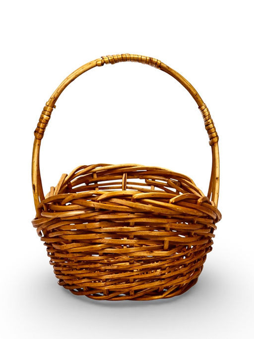 Корзина плетёная для хранения, лоза, коричневая, набор 3 шт.