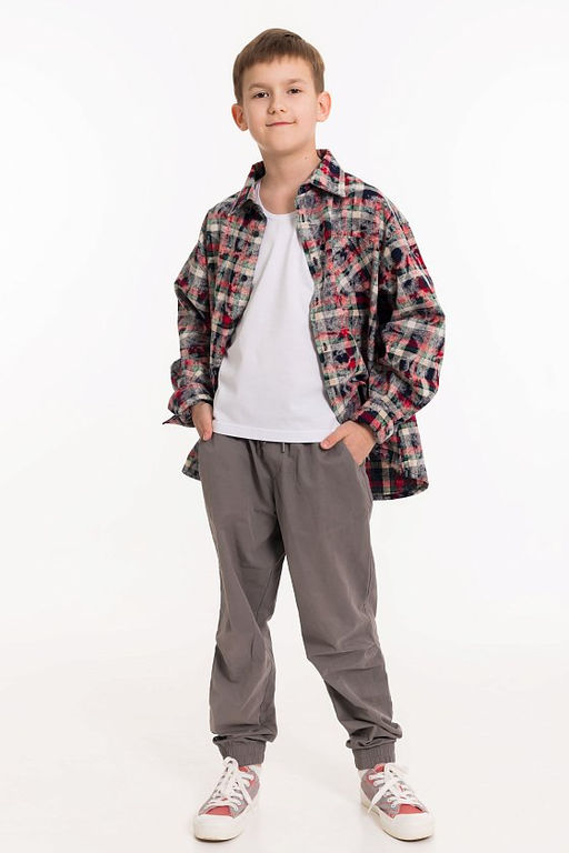 Рубашка М225002а красный - Елена фото 2