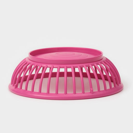 Фруктовница Доляна «Дискарт», пластик, 21.5×6.7 см, розовая