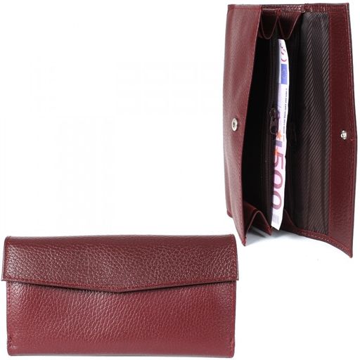 Портмоне женское Croco-ПР-954 натуральная кожа 3 отд, 17 карм, бордо флотер (120) 209306