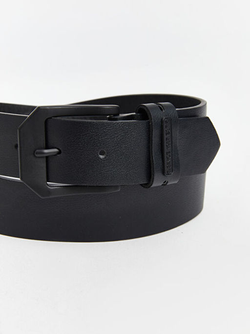 Deri G?r?n?ml? Erkek Kemer