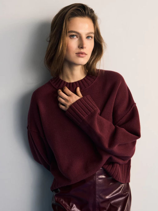 Вязанный джемпер с хлопком в составе / Zarina  фото 3