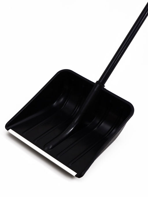 Лопата 400 х 400 мм, пластик, стальной черенок, оцинкованная планка, V-ручка GRADER