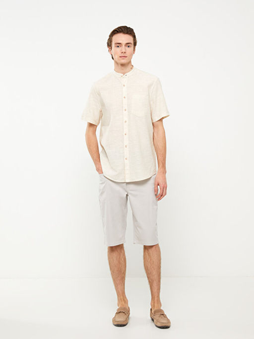 Standart Kal?p Gabardin Erkek Bermuda ?ort