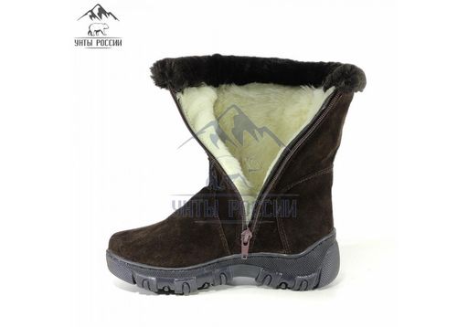 Сапожки подростковые коричневые, литая подошва