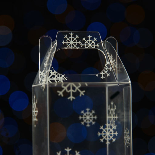 Цена за 5 шт. Складная коробка из PVC 4 x 4 x 8 см Праздничное настроение - UPAK LAND фото 3