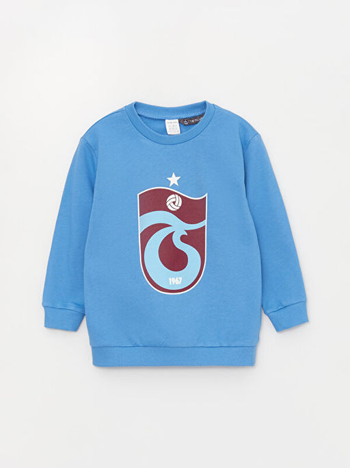 Bisiklet Yaka Uzun Kollu Trabzonspor Bask?l? Erkek Bebek Sweatshirt ve E?ofman Alt? - Waikiki фото 2