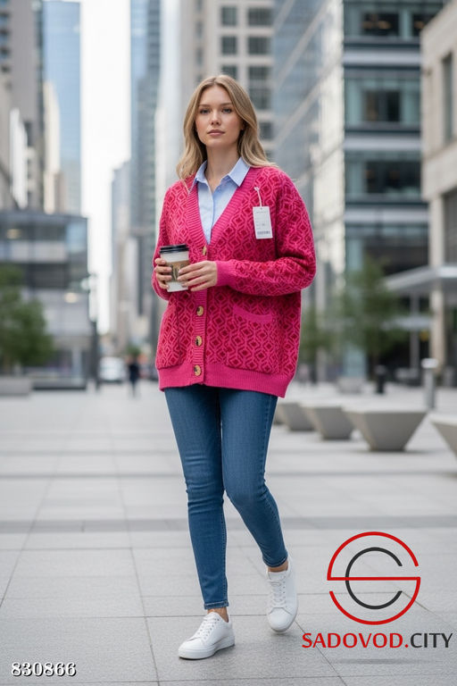 Кардиган женский на пуговицах