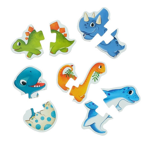 Макси пазлы Малыши-динозавры, 5 пазлов, 10 деталей - Puzzle time фото 3