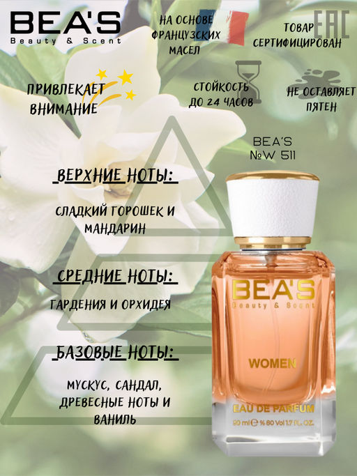 Парфюм Beas 50 ml W 511  Women  фото 2