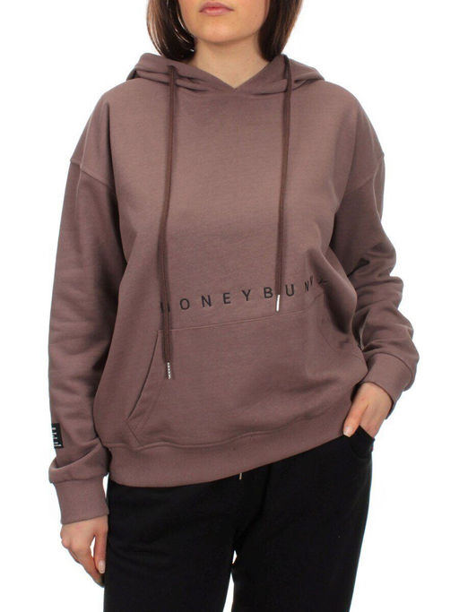 A-09 BROWN Худи женское (85% хлопок, 15% полиэстер) - Фабричный китай фото 6