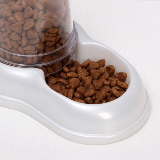 Автопоилка - автокормушка, 600 мл, белая перламутр