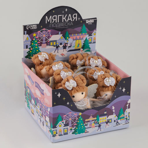 Цена за 9 шт. Ёлочное украшение кукла Фея, с бантиком - Milo toys фото 6