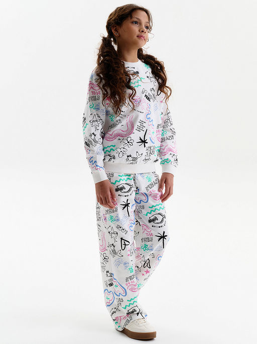 PELICAN, брюки для девочек, Молочный