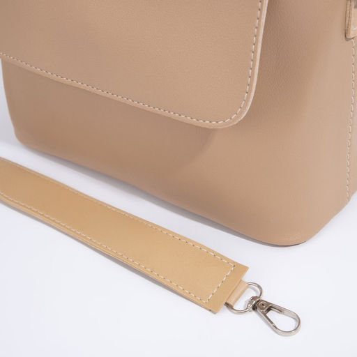 Сумка-мессенджер на клапане, цвет бежевый - Simaland фото 5