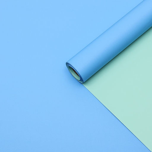 Пленка матовая для цветов, светло-бирюзовый, голубой, 0.58×10 м