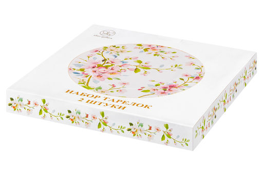 Набор тарелок 2 пр. 26*26*2 см Яблоневый цвет на белом NEW BONE CHINA - Elan gallery фото 14