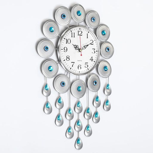 Часы настенные «Малика», серия: Ажур, дискретный ход, d=16 см, 47×30 см