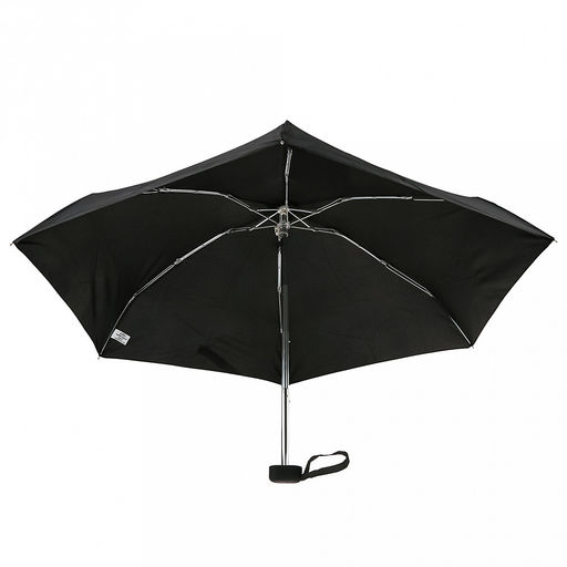 Зонт-мини механический Моно ткань эпонж (полиэстер), 6 лучей, д/купола 88см h50см, 5 сложений, 17см в сложенном виде, механизм против ветра, ручка с покрытием soft-touch, цвет черный, 184гр (Китай) - Домашняя Мода фото 3