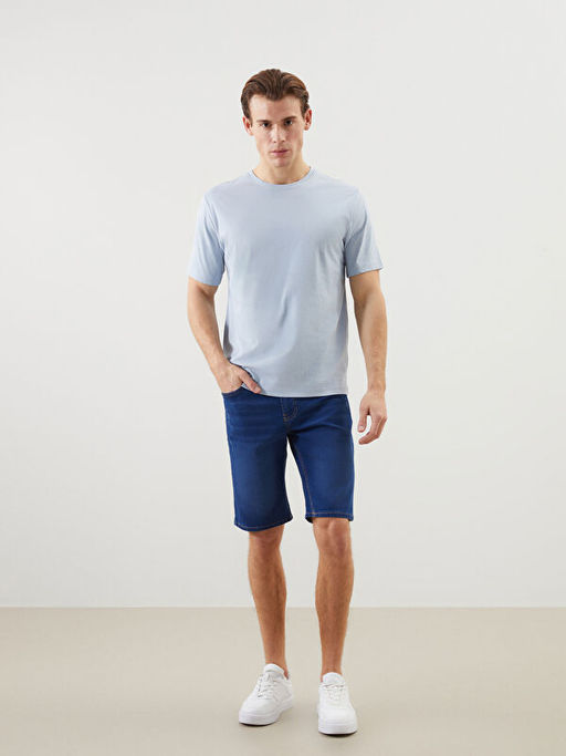 Bisiklet Yaka Penye Erkek Ti??rt