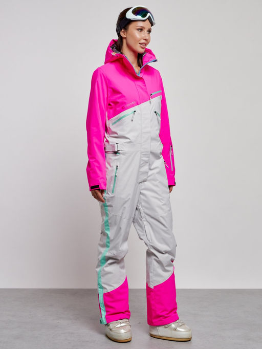 Горнолыжный комбинезон женский зимний розового цвета 2326R - Mtforce фото 4