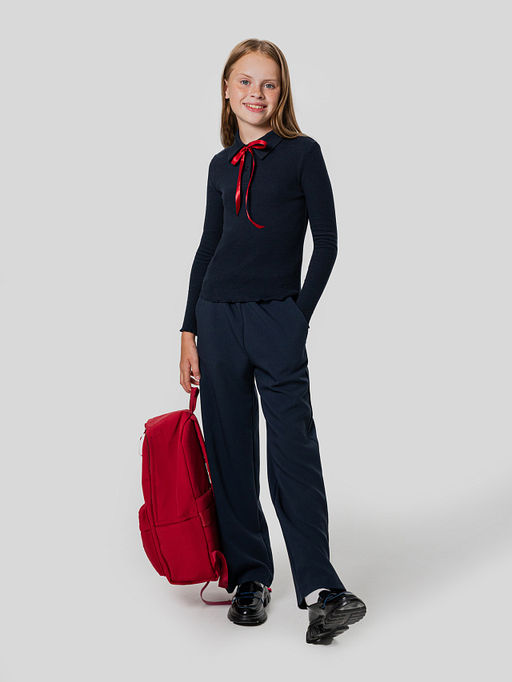 Поло для девочек синее - Mark formelle фото 7