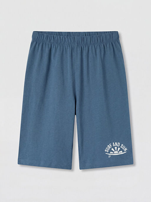 Bask?l? Erkek ?ocuk Pijama ?ort 2li