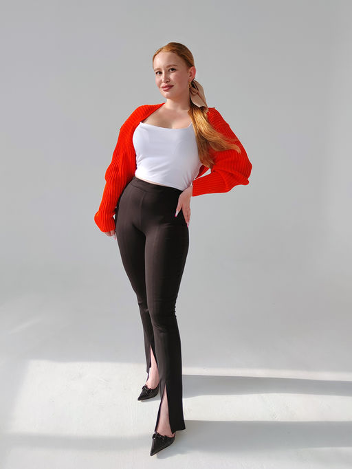 Брюки женские с разрезом